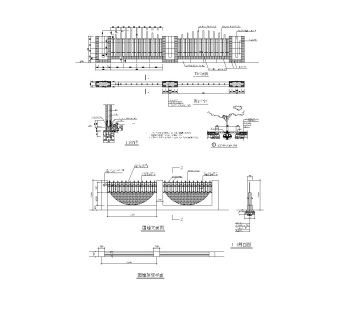 围墙大样CAD工程图纸免费下载
