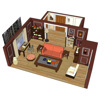 家装草图大师模型，家装SU模型下载