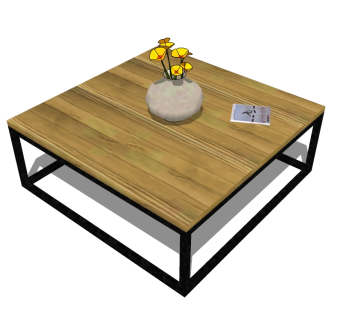 日式单桌SU模型下载，桌子草图大师模型