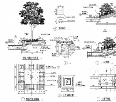 园林景观<a href=https://www.yitu.cn/sketchup/lvzhi/index.html target=_blank class=infotextkey><a href=https://www.yitu.cn/su/7629.html target=_blank class=infotextkey>树</a></a>池施工详图 