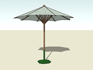 <em>现代遮阳伞</em>草图大师模型，遮阳伞sketchup模型下载