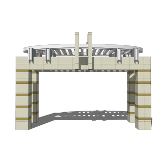 现代瓷砖草图大师模型，双人床SKP模型下载