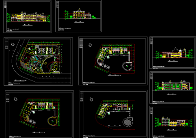 幼儿园建筑CAD施工图，幼儿园CAD图纸下载