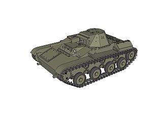 现代<em>苏联</em>T-60轻型坦克skp模型，坦克su模型下载