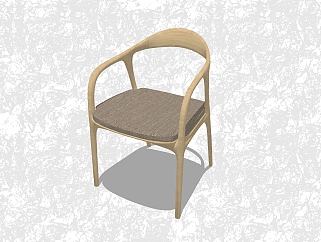 现代创意<em>小</em>座椅su模型，背靠<em>椅</em>草图大师模型下载