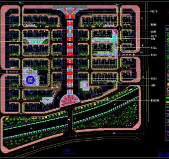 甘肃某小区景观规划方案CAD图纸下载