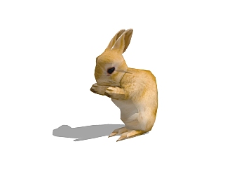 兔子草图大师模型，兔子sketchup模型下载