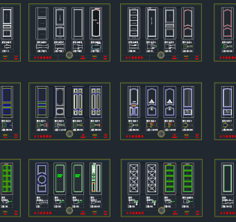 原创整木经典木门cad拆单深化图，木门CAD图纸下载