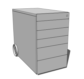   现代简约储物柜草图大师，储物柜模型sketchup下载