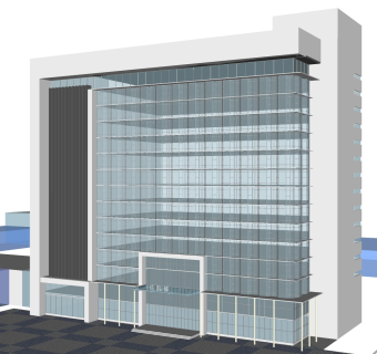 现代市医院草图大师模型下载，医院sketchup模型