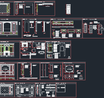 原创别墅样板间CAD施工图，别墅样板间CAD建筑图纸下载