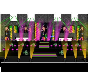 现代艺术舞台草图大师模型，舞台sketchup模型下载