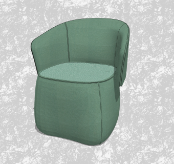 现代创意小座椅草图大师模型，休闲椅sketchup模型下载