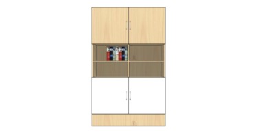 现代简约北欧储物柜草图大师，橱柜模型sketchup下载