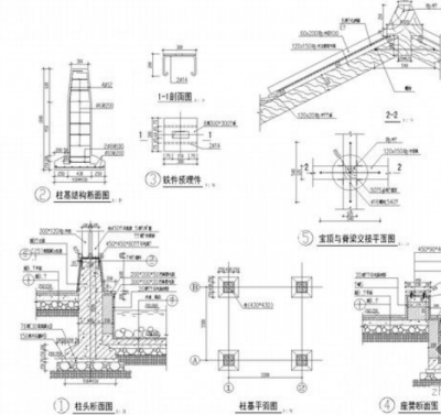 园林景<a href=https://www.yitu.cn/su/7053.html target=_blank class=infotextkey>亭</a>施工详图