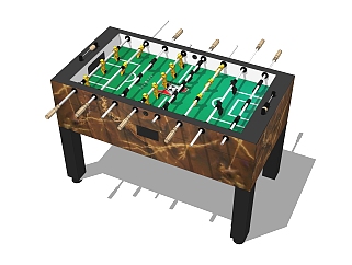 现代桌面足球su模型，桌面足球草图大师模型下载