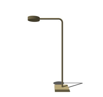 轻奢金属落地灯草图大师模型，简约落地灯效果图su模型下载