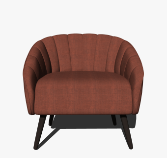 创意轻奢单人沙发椅草图大师模，沙发SU模型下载