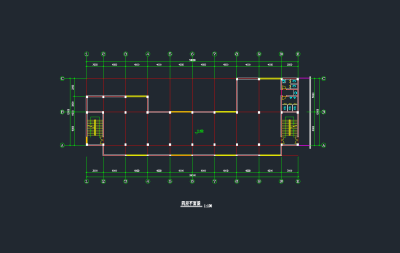 六层商业建筑CAD方案施工图，办公空间CDA施工图纸下载