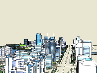 现代城市规划<em>设计</em>草图大师<em>模型</em>，城市规划sketchup<em>模型</em>