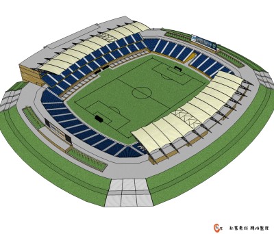 体育馆草图大师模型，体育馆SU模型下载