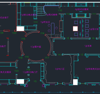 最新原创展厅设计CAD施工图，展厅CAD建筑图纸下载