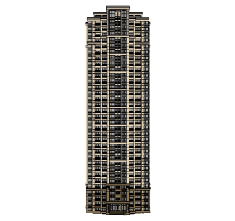 欧式高层住宅楼草图大师模型，住宅楼su模型下载