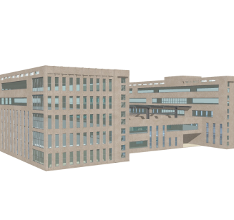 现代办公楼草图大师模型，办公楼sketchup模型免费下载