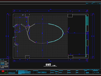 余颢凌设计--小巨蛋办公室CAD施工图，办公空间CDA施工图下载