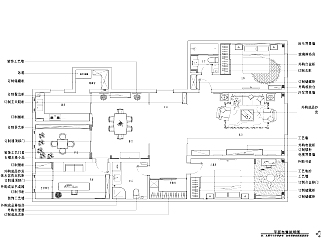 祥细客厅卧室家装户型图三居CAD，免费下载