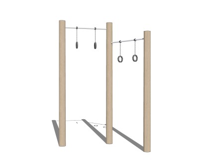 现代健身器材草图大师模型，户外健身器材su模型下载