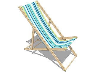 现代折叠躺椅sketchup模型，椅子草图大师模型下载