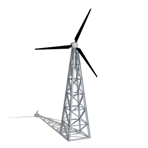 现代大型风车sketchup模型，风车skp模型下载