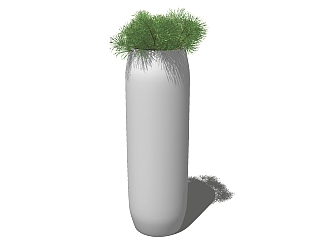 现代<em>植物盆栽</em> 创业大厦模型，金鱼藻sketchup模型下载