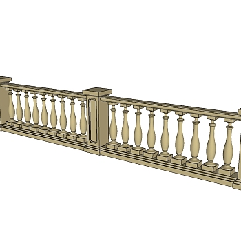 实用阳台栏杆草图大师模型库下载