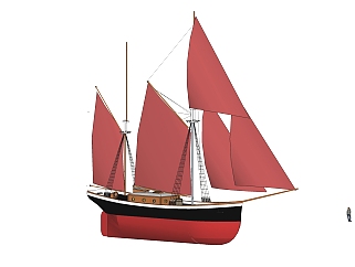 现代帆船免费su模型，现代帆船sketchup模型，帆船su...