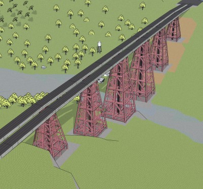 现代桥梁草图大师模型下载，sketchup桥梁su模型分享