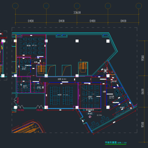 培训学校平面布置cad施工图下载、培训学校平面布置dwg文件下载