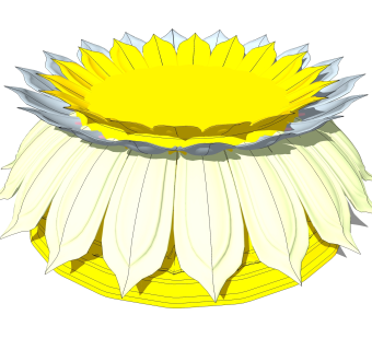 现代莲花座sketchup模型，莲花座草图大师模型下载