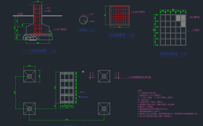 城东桥段运河公园全套施工图,cad建筑图纸免费下载