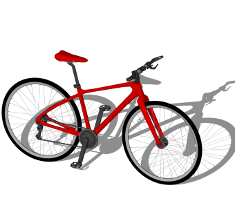 自行车，sketchup模型，skp模型下载