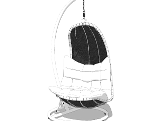现代吊椅skp文件下载，时尚吊椅草图大师模型