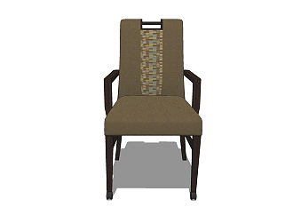 中式实木椅su模型，实木椅草图大师模型下载