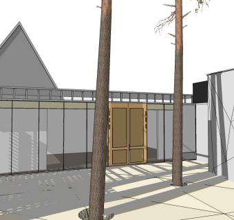 现代别墅草图大师模型，别墅sketchup模型