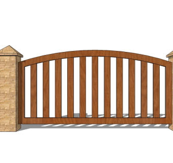 新中式围墙护栏su模型下载、围墙护栏草图大师模型下载