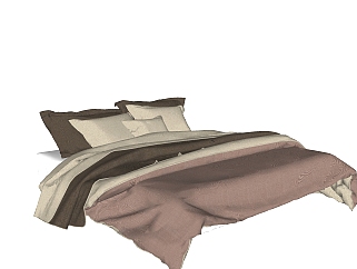 <em>现代双人</em>床免费su模型，<em>双人</em>床sketchup模型下载