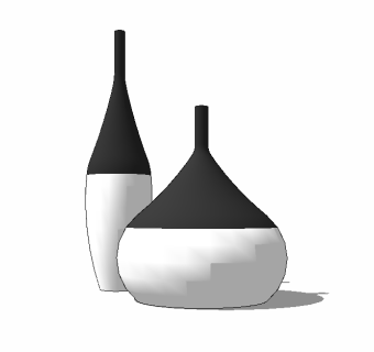  现代陶瓷罐子草图大师模型，陶瓷罐子sketchup模型下载