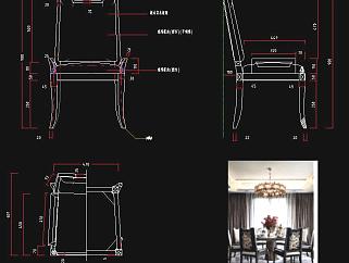 新中式椅子图库CAD图纸