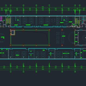 现代办公楼CAD施工图，办公楼CAD建筑图纸免费下载