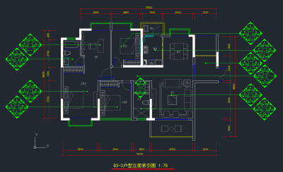 现代简约风格CAD施工图下载、现代简约风格dwg文件下载